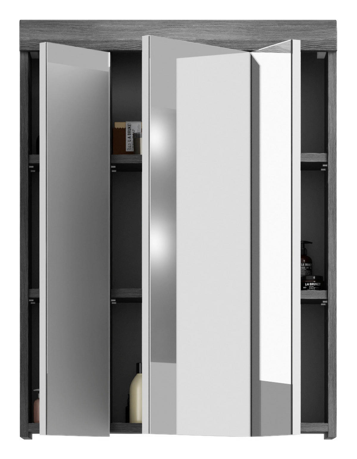 Badezimmer-Set Scout Rauchsilber Nachbildung weiß Hochglanz B/H/T: ca. 112x191x34 cm Scout - weiß (112,00/191,00/34,00cm) - xonox.home