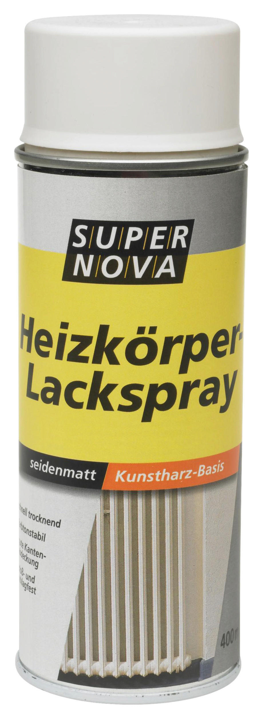 Super-Nova Heizkörperspray weiß seidenglänzend ca. 0,4 l Heizkörperspray 400ml - weiß (400ml)