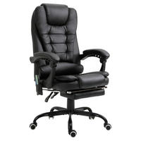 Chefsessel 921-342V91BK schwarz PVC Kunstleder Stahl 921-342V91BK - schwarz (67,00/121,00/79,00cm) - Vinsetto