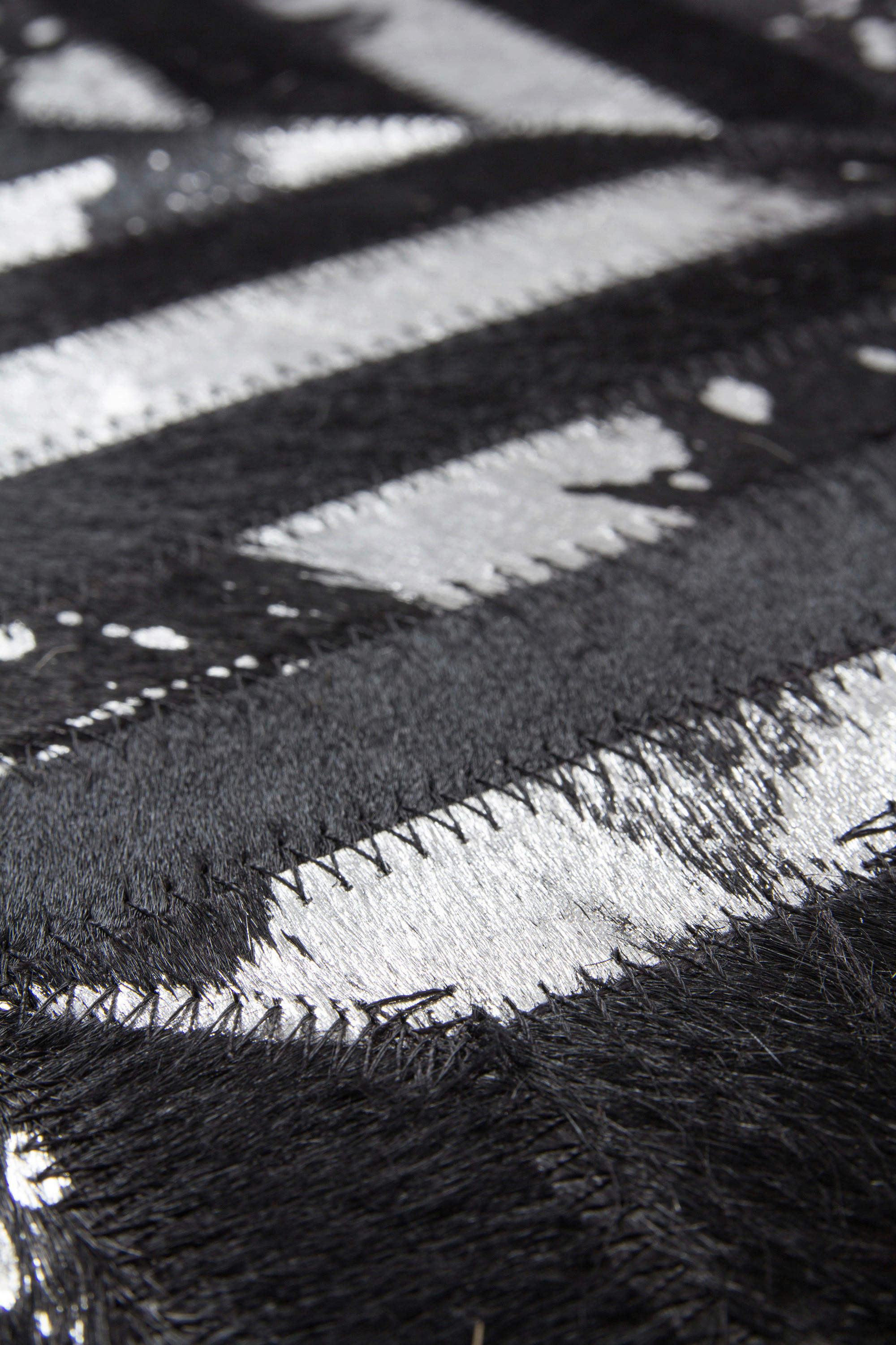 360Living Teppich Dazzle silber B/L: ca. 120x170 cm Dazzle - schwarz/silber (120,00/170,00cm) - 360Living
