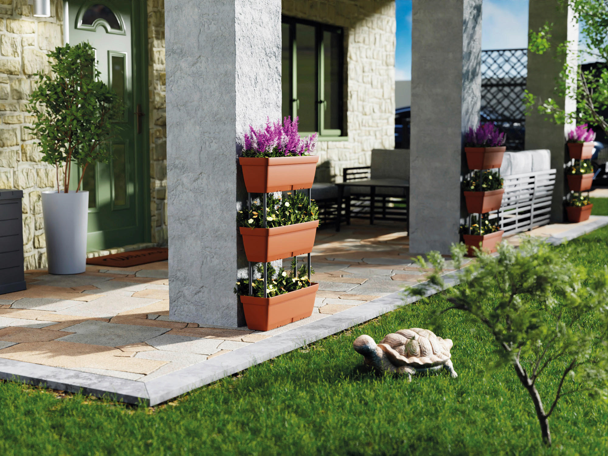 Thumbnail - Lolego Veg Pflanzständer braun Polypropylen B/H/L: ca. 17x32x50 cm