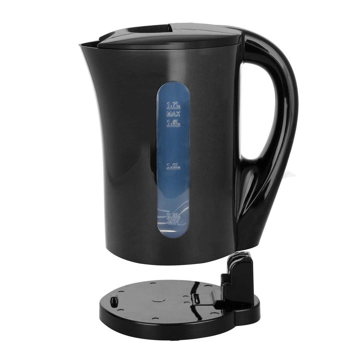 Emerio Wasserkocher WK-123483 schwarz Kunststoff H/D: ca. 21,6x17 cm ca. 1,7 l Wasserkocher WK-123483 - schwarz (17,00/21,60cm) - Emerio