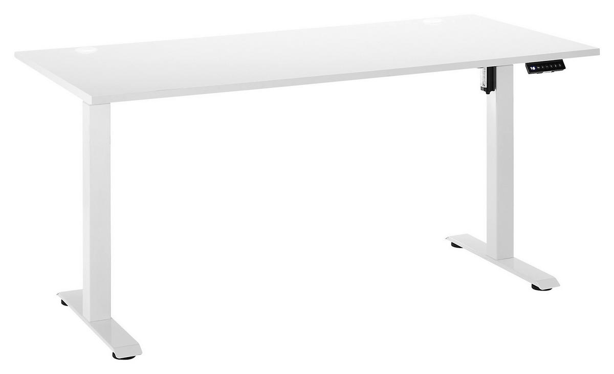 höhenverstellbarer Schreibtisch Ben weiß B/H/T: ca. 137x120x68 cm Ben - weiß (137,00/120,00/68,00cm)