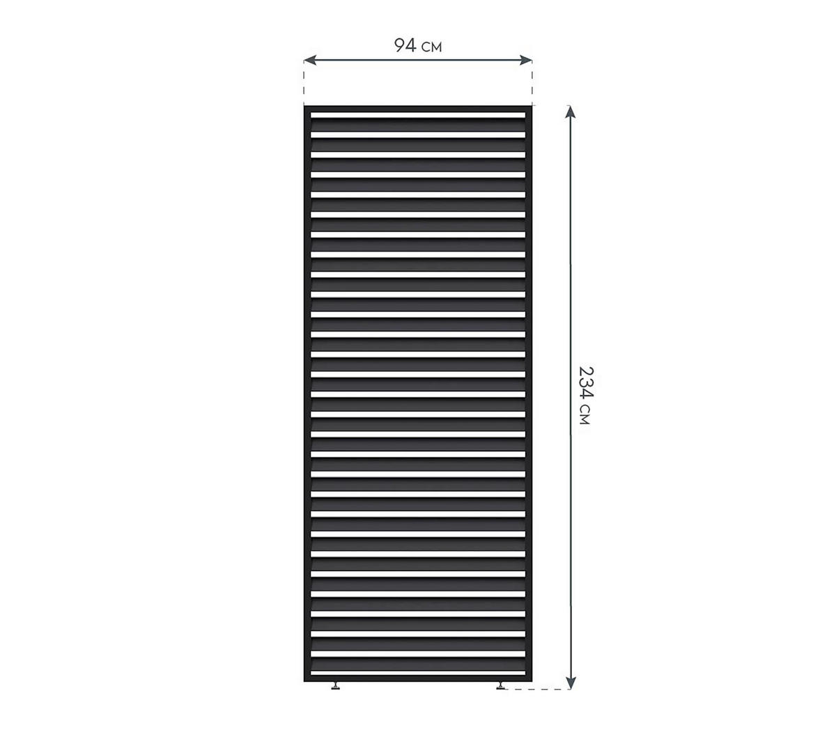 Paragon Outdoor Lamellen-Sichtschutz Grand Tuscan grau Aluminium B/H: ca. 94x234 cm Grand Tuscan - grau (94,00/234,00cm) - Paragon Outdoor