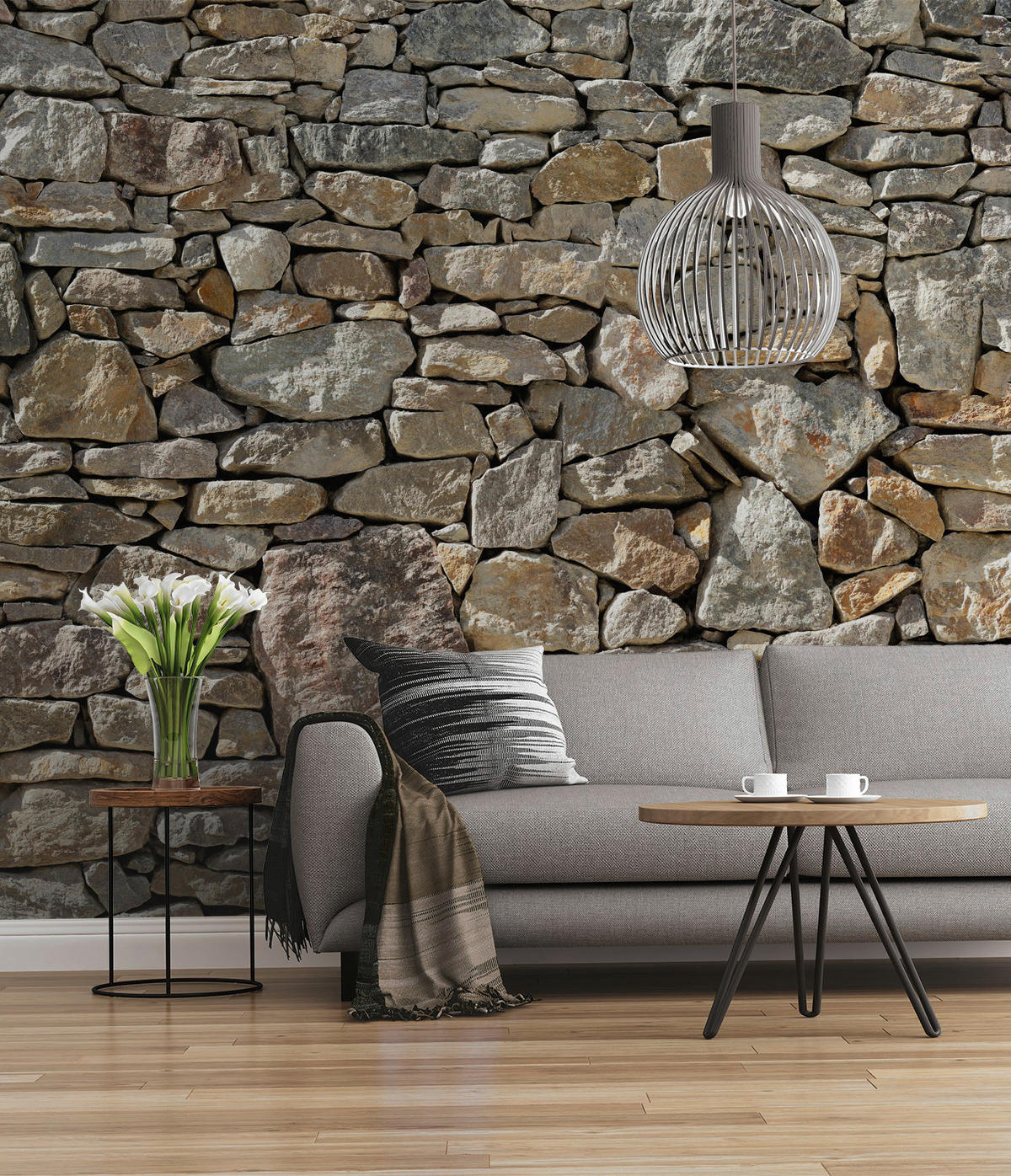 Komar Fototapete Stone Wall B/L: ca. 300x250 cm Stone Wall - (300,00/250,00cm) - Komar