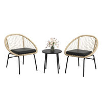 Outsunny Sitzgruppe gelb Polyester B/H/L: ca. 63x70x73 cm Gartenmöbel_Set - gelb (73,00/63,00/70,00cm) - Outsunny