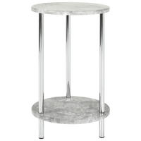 Beistelltisch  Beton Optik Chrom Optik H/D: ca. 50x30 cm Marburg_Beistelltisch 15634 - Beton/Chrom (30,00/50,00cm)