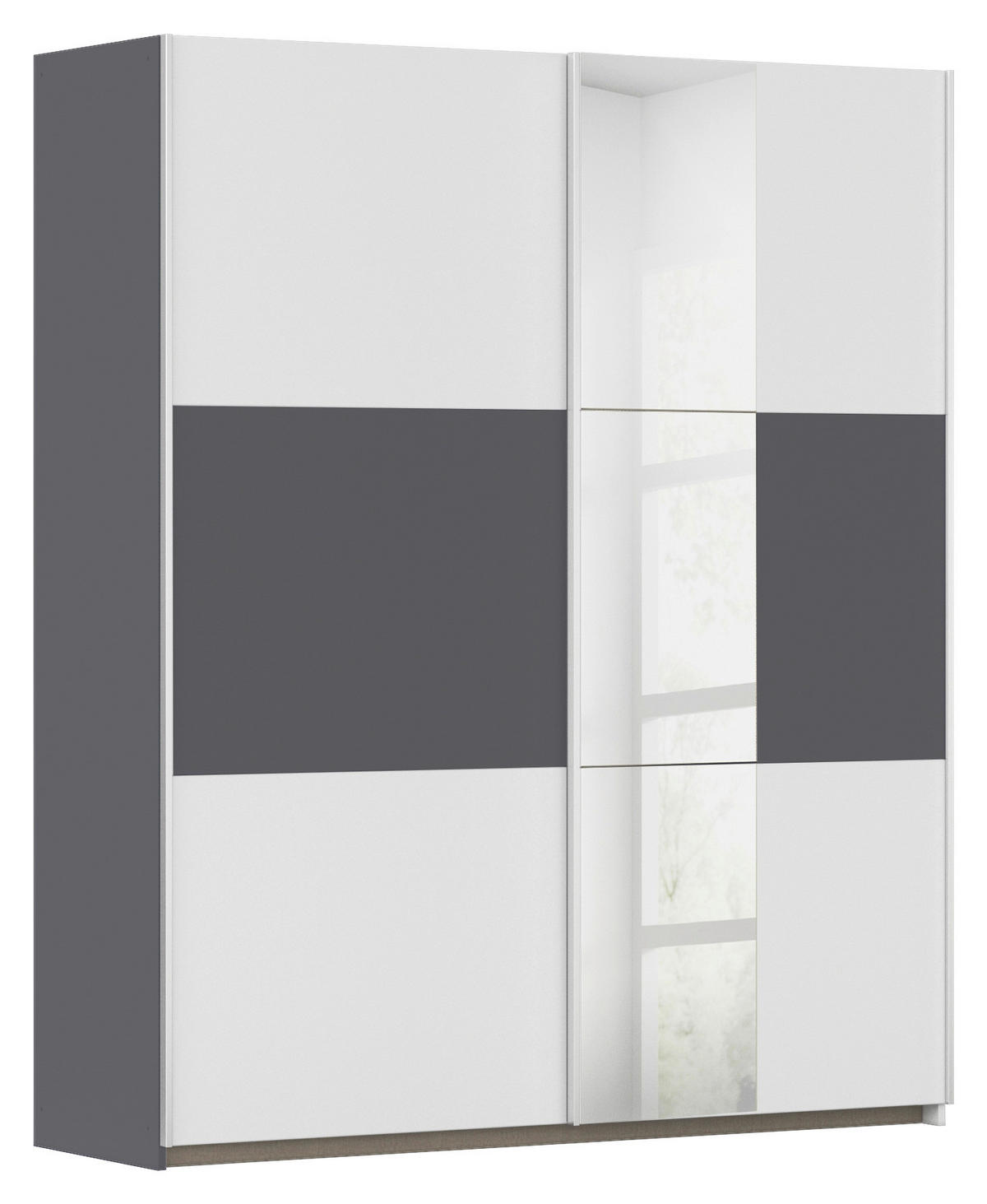 Kleiderschrank Oslo Alpinweiß grau B/H/T: ca. 175x210x59 cm Oslo - Alpinweiß/grau (175,00/210,00/59,00cm)
