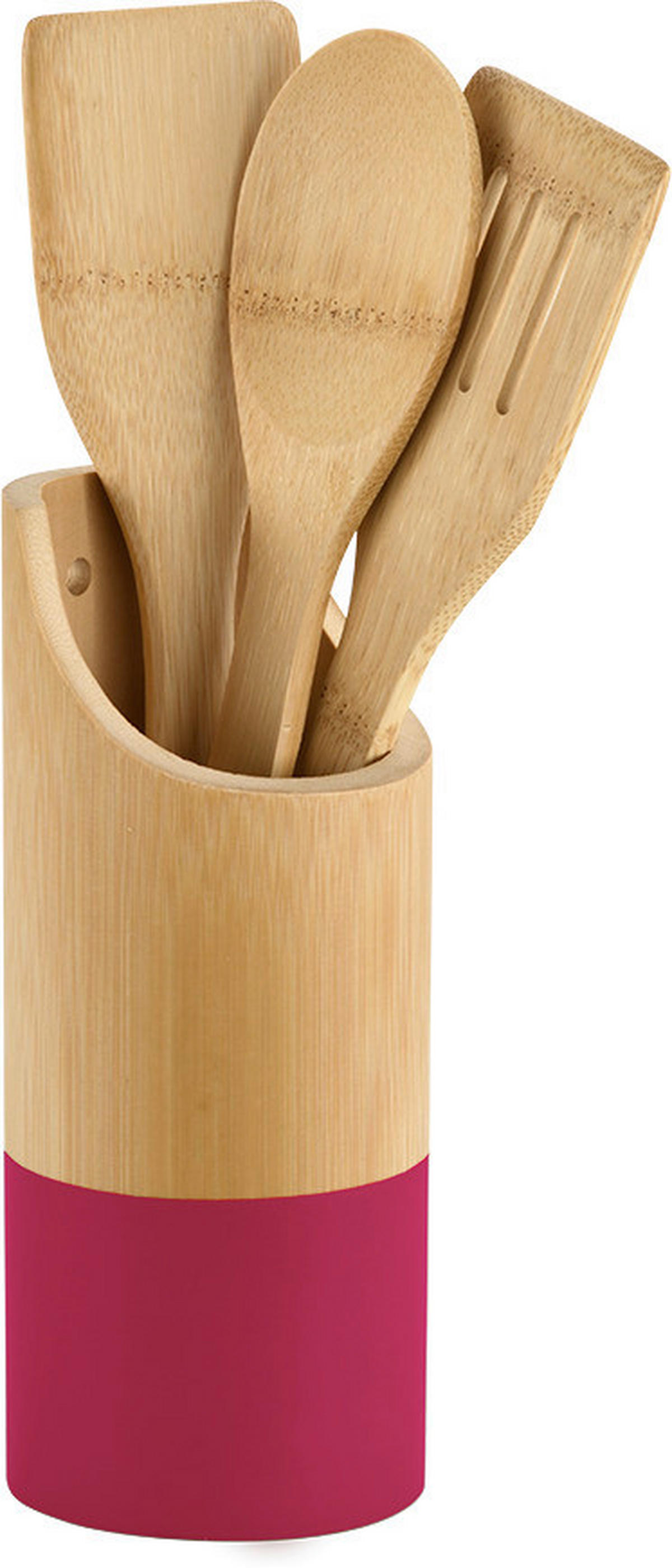 Kesper Küchenhelfer natur Bambus Küchenhelferset_5tlg. - beere/natur - Kesper