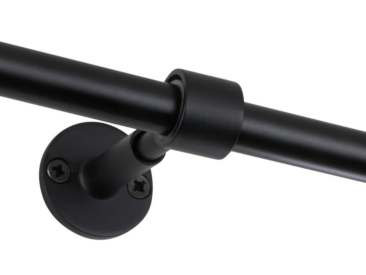 Stilgarnituren schwarz Metall L: ca. 400 cm ausziehbar von ca. 210 bis 400 cm 1.0 Läufe Teleskopgarnitur_2in1 - schwarz (400,00cm) - ondeco
