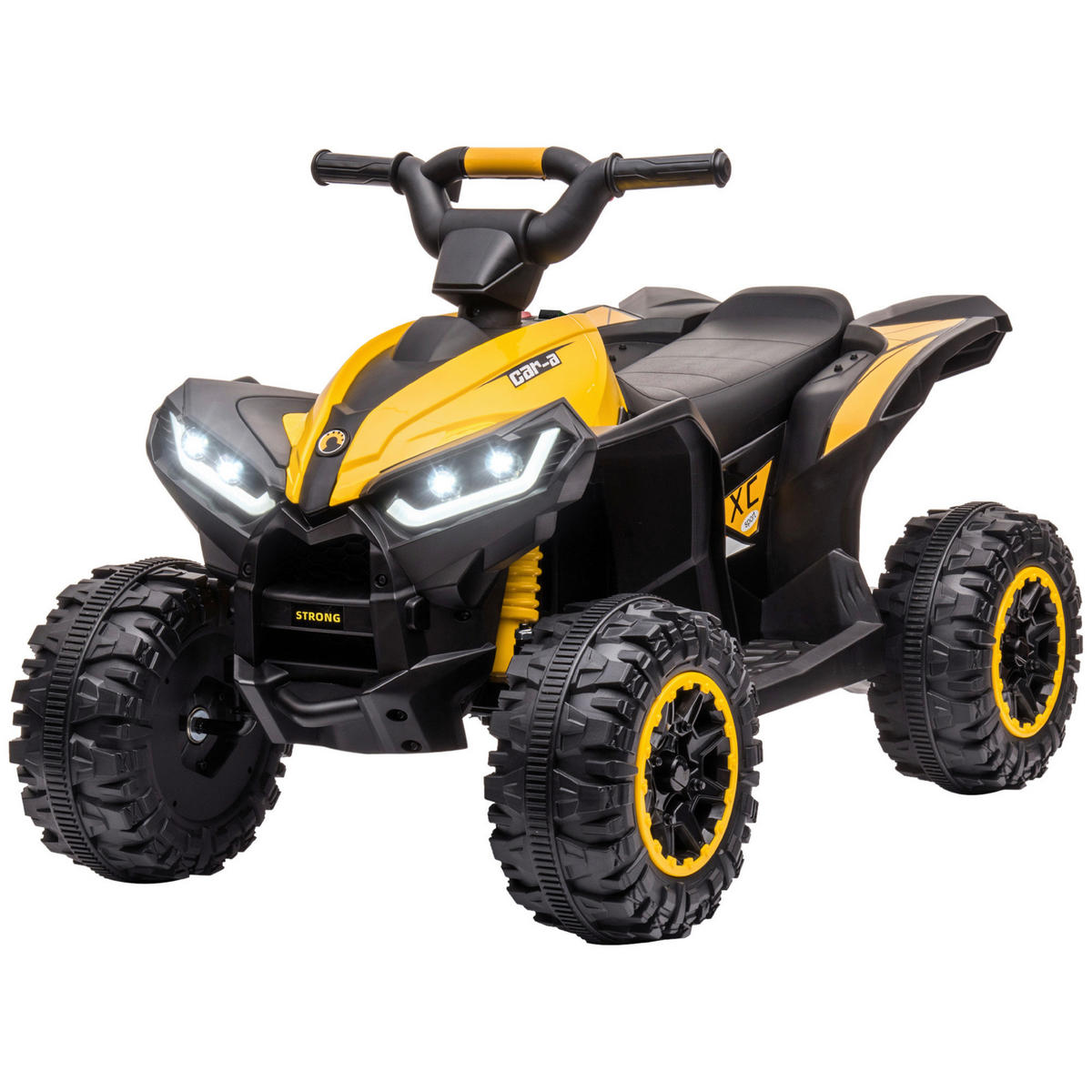 HOMCOM Elektro-Quad schwarz B/H/L: ca. 53x55,5x83 cm Elektro-Quad - gelb/schwarz (83,00/53,00/55,50cm) - HOMCOM