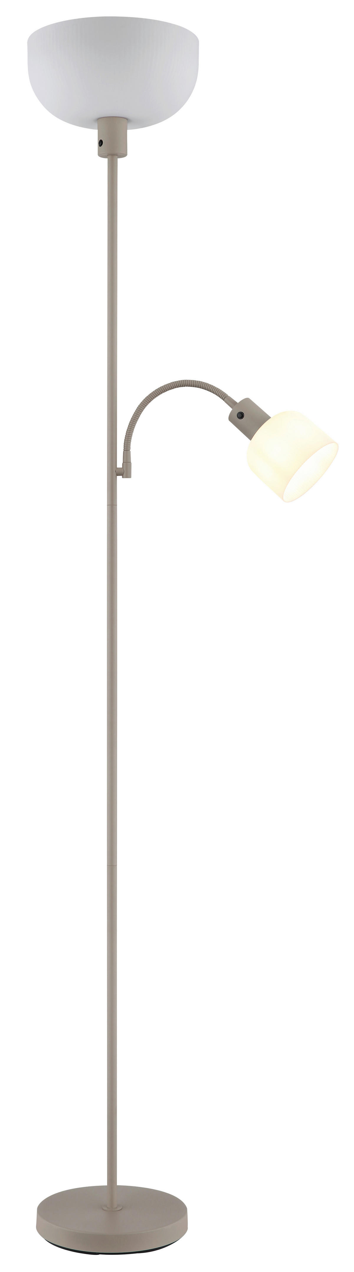 GLOBO Stehleuchte sand Metall Kunststoff B/H/L: ca. 14,5x67,5x33 cm 2 Brennstellen Stehleuchte-Hinton - sand (33,00/14,50/67,50cm) - GLOBO