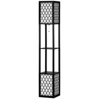 HOMCOM Stehleuchte B31-321V90 schwarz Baumwolle MDF B/H/T: ca. 26x156x26 cm Stehleuchte B31-321V90 - schwarz (26,00/156,00/26,00cm) - HOMCOM