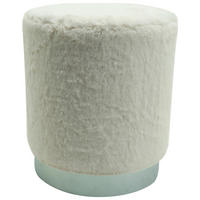 Sitzhocker elfenbein Sitzhocker_Plüsch - silber/elfenbein