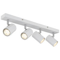 GLOBO Spot JAMES 57918-4W weiß Metall B/H/L: ca. 53x14,5x6 cm GU10 4 Brennstellen JAMES - weiß (6,00/53,00/14,50cm) - GLOBO