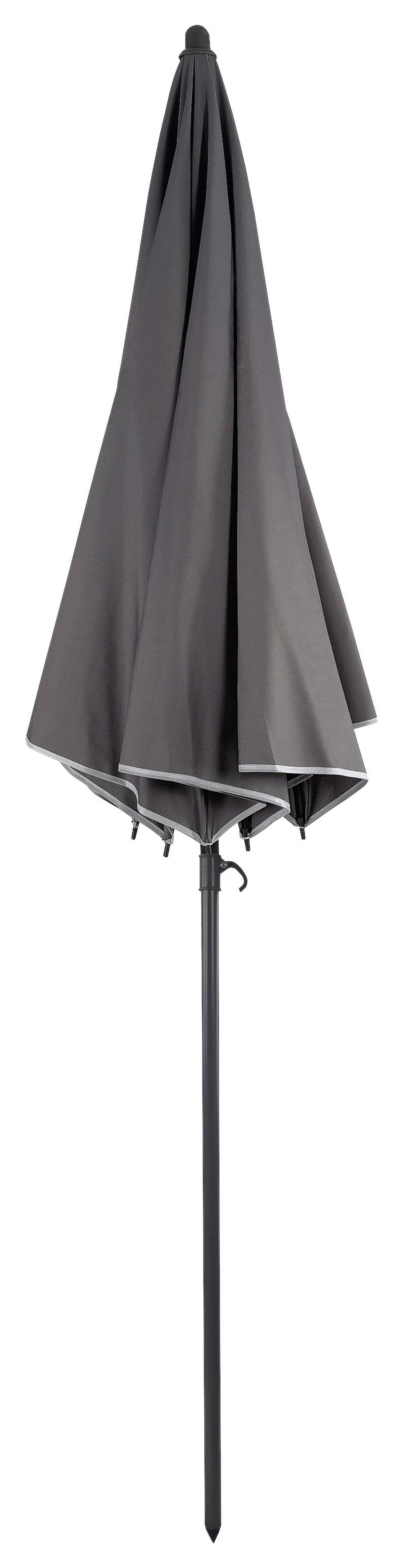 VCM Balkon-Sonnenschirm anthrazit Stahl H/D: ca. 280x180 cm Balkon-Sonnenschirm - anthrazit (180,00/280,00cm) - VCM