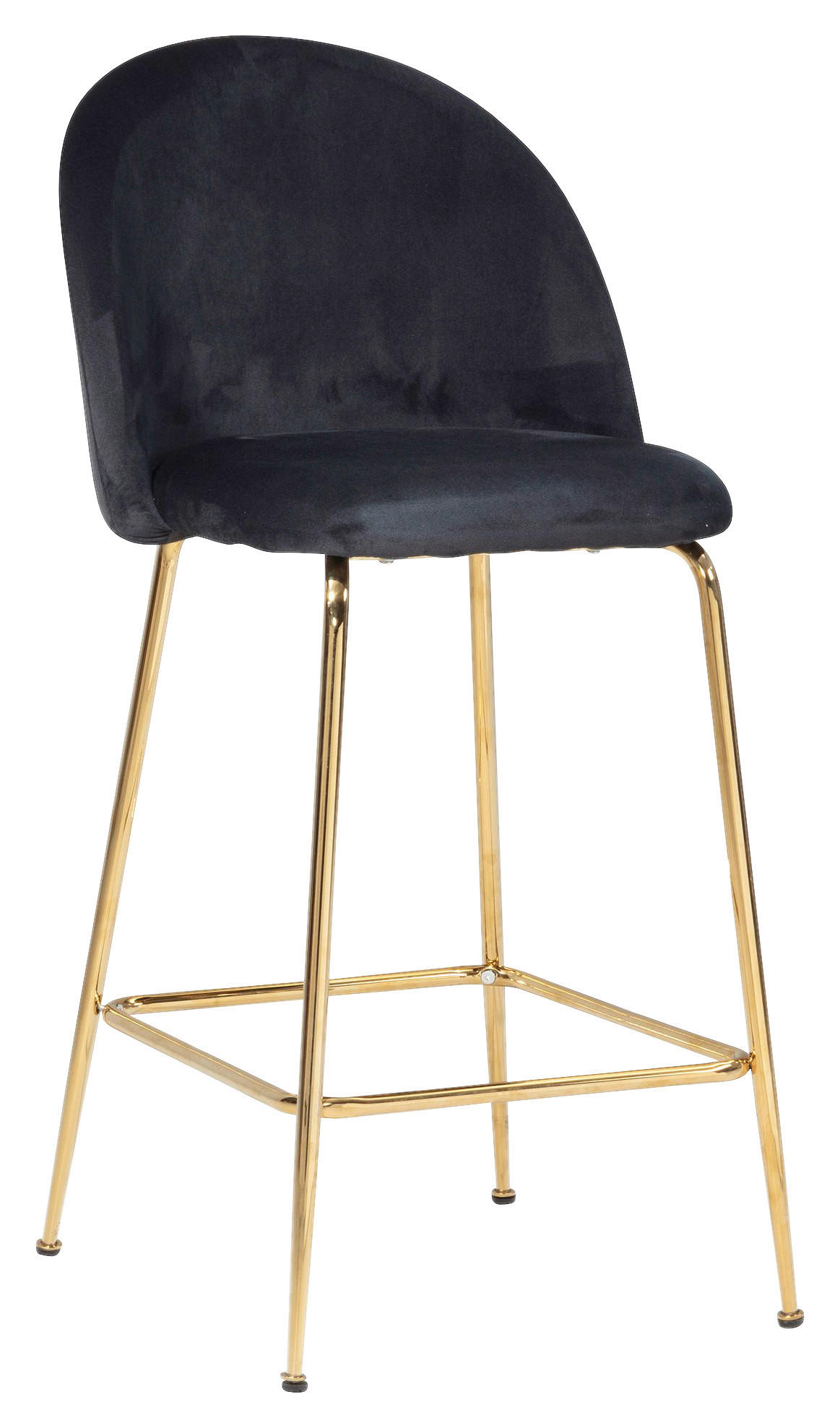 Barhocker 2er Set schwarz Polyester B/H/T: ca. 50x102x50 cm 2er Set - schwarz (50,00/102,00/50,00cm) - Wohnling