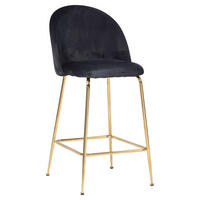 Barhocker 2er Set schwarz Polyester B/H/T: ca. 50x102x50 cm 2er Set - schwarz (50,00/102,00/50,00cm) - Wohnling