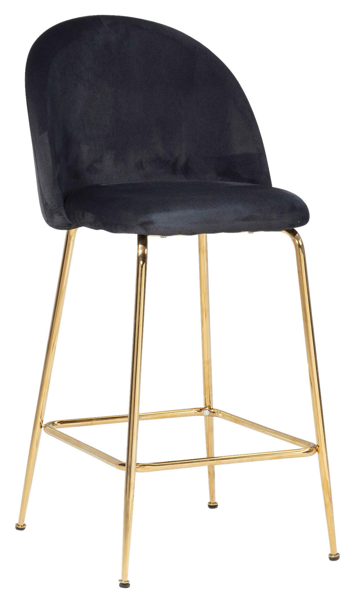 Barhocker 2er Set schwarz Polyester B/H/T: ca. 50x102x50 cm 2er Set - schwarz (50,00/102,00/50,00cm) - Wohnling