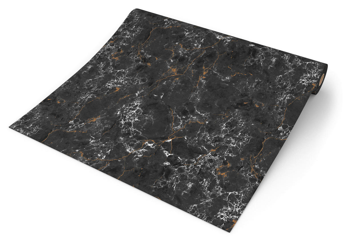 UGEPA Vliestapete Marmoroptik schwarz B/L: ca. 53x1005 cm Vliestapete_E85599 - schwarz (53,00/1005,00cm) - UGEPA