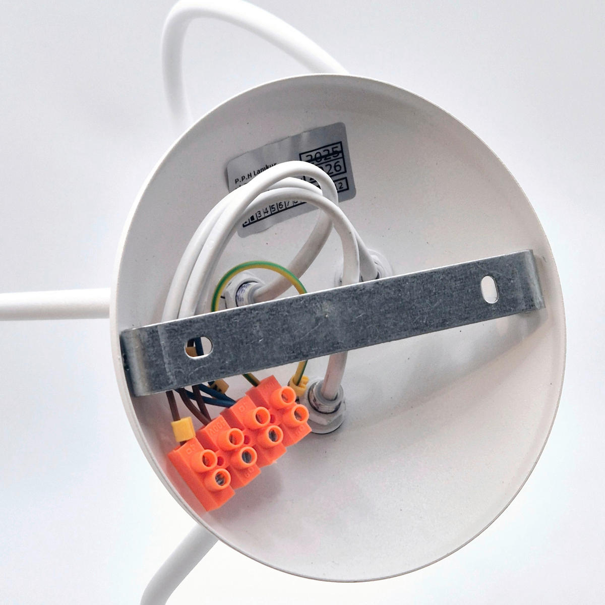 Lamkur Kronleuchter weiß Stahl B/H/L: ca. 39x54x54 cm E27 3 Brennstellen Lizzy - weiß (54,00/39,00/54,00cm) - Lamkur