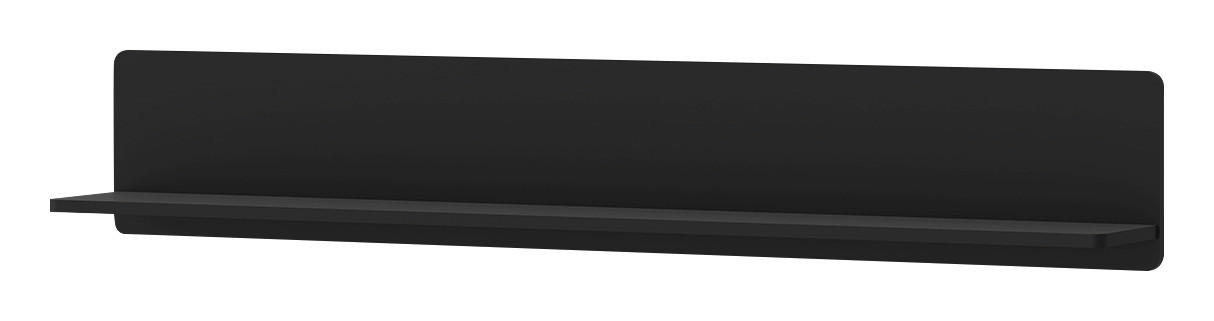 Thumbnail - Wandregal Norica schwarz matt B/H/T: ca. 140x24x22 cm