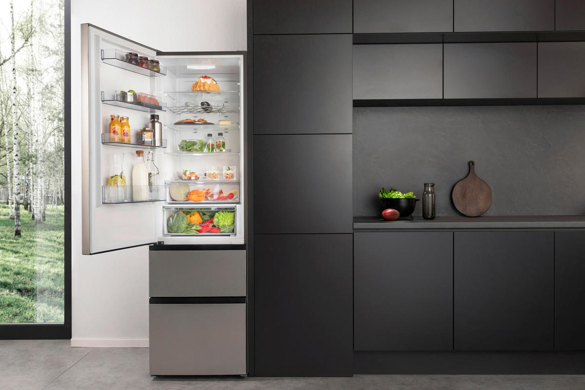 Hisense Kühl-/Gefrierkombination RM469N4ACD Silbergrau Kühl-Gefrierkombi RM469N4ACD - Silbergrau - Hisense