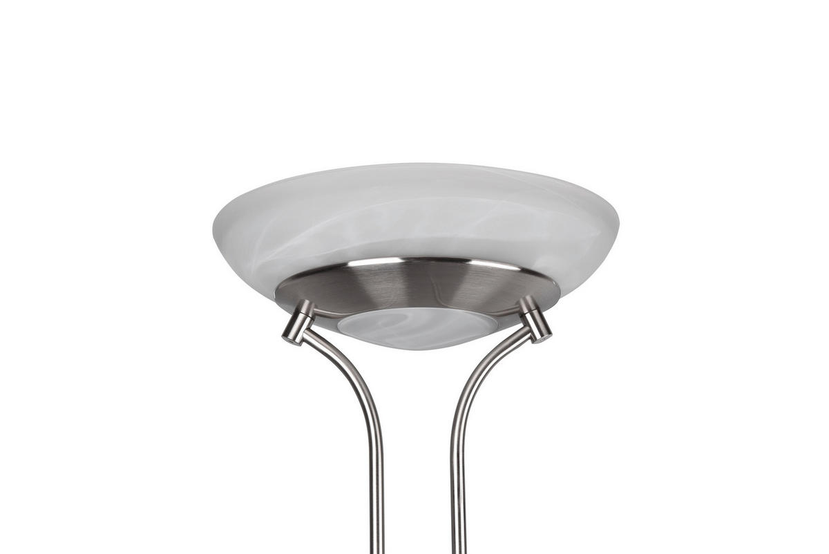 Reality Stehleuchte ORSON R40073507 nickel matt weiß Metall Glas H/D: ca. 180x32 cm Orson - weiß/nickel matt (32,00/180,00cm) - Reality