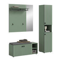 Garderobenset STATION grün B/H/T: ca. 161x192x37 cm STATION - grün (161,00/192,00/37,00cm) - xonox.home