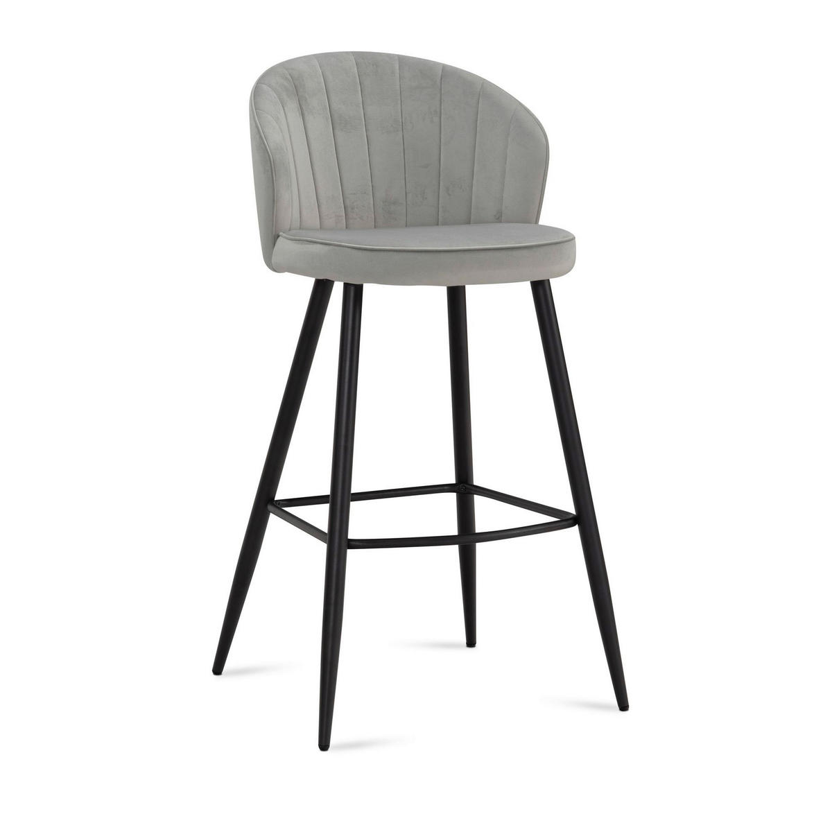 Barhocker 2er Set grau Polyester B/H/T: ca. 56x103x53 cm 2er Set - grau (56,00/103,00/53,00cm) - Wohnling