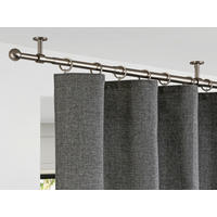 Stilgarnituren Edelstahloptik Metall L: ca. 400 cm ausziehbar von ca. 210 bis 400 cm 1.0 Läufe Teleskopgarnitur_2in1 - Edelstahloptik (400,00cm) - ondeco