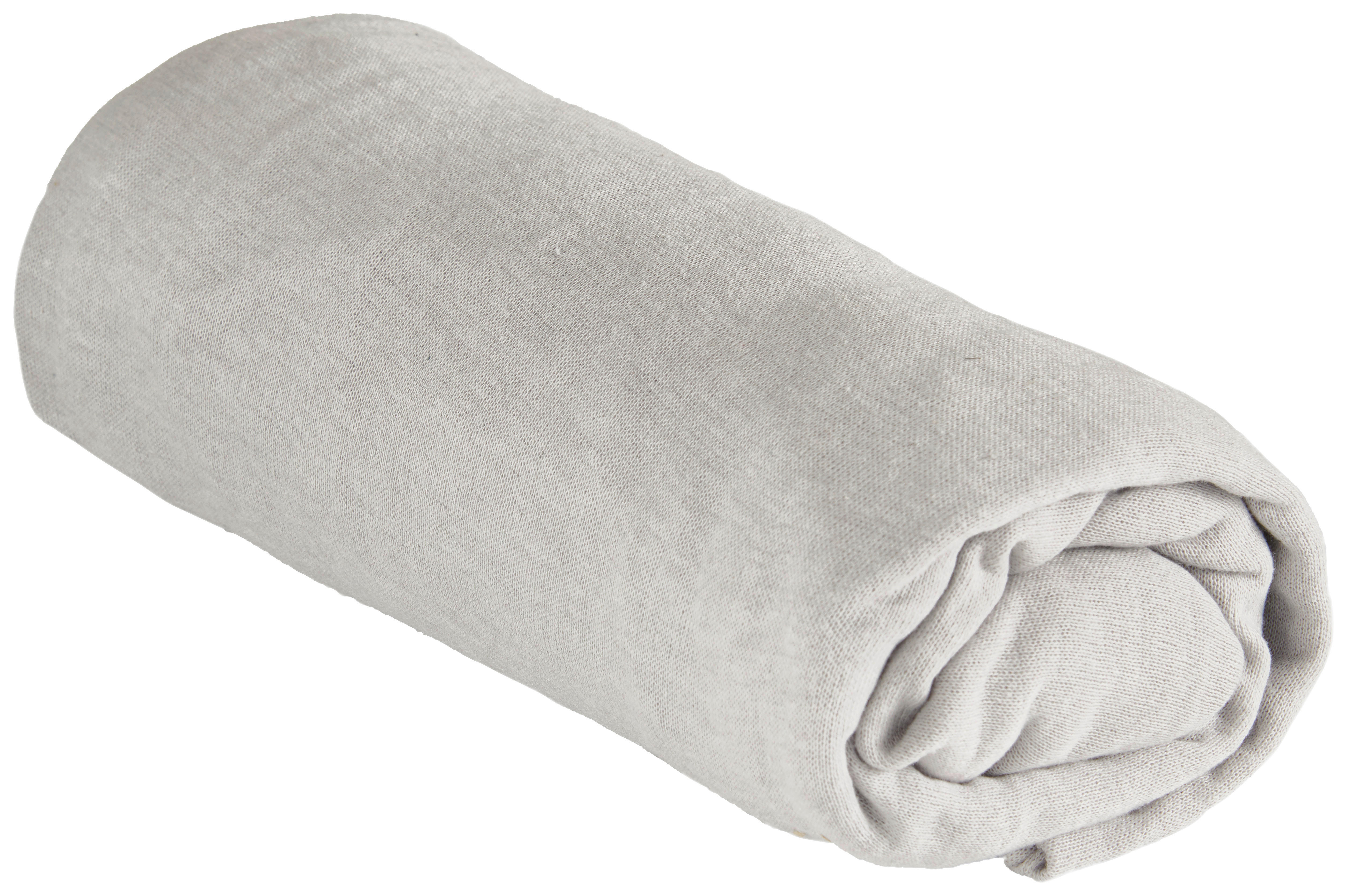 Jersey Spannbetttuch Spannbetttuch-Jersey 100x200cm - silber (100,00/200,00cm) - Sensation