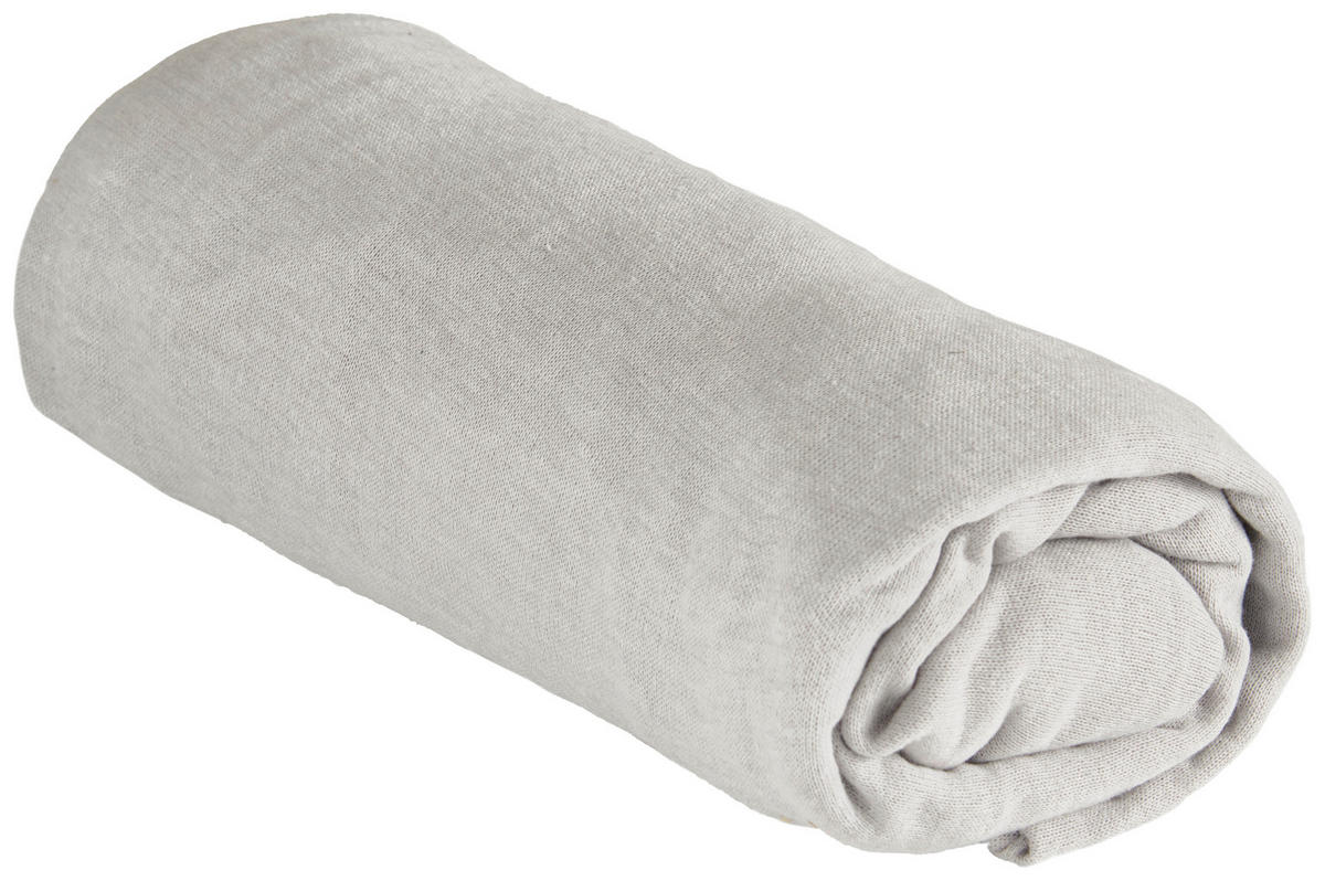 Jersey Spannbetttuch Spannbetttuch_Jersey 100x200cm - silber (100,00/200,00cm) - Sensation
