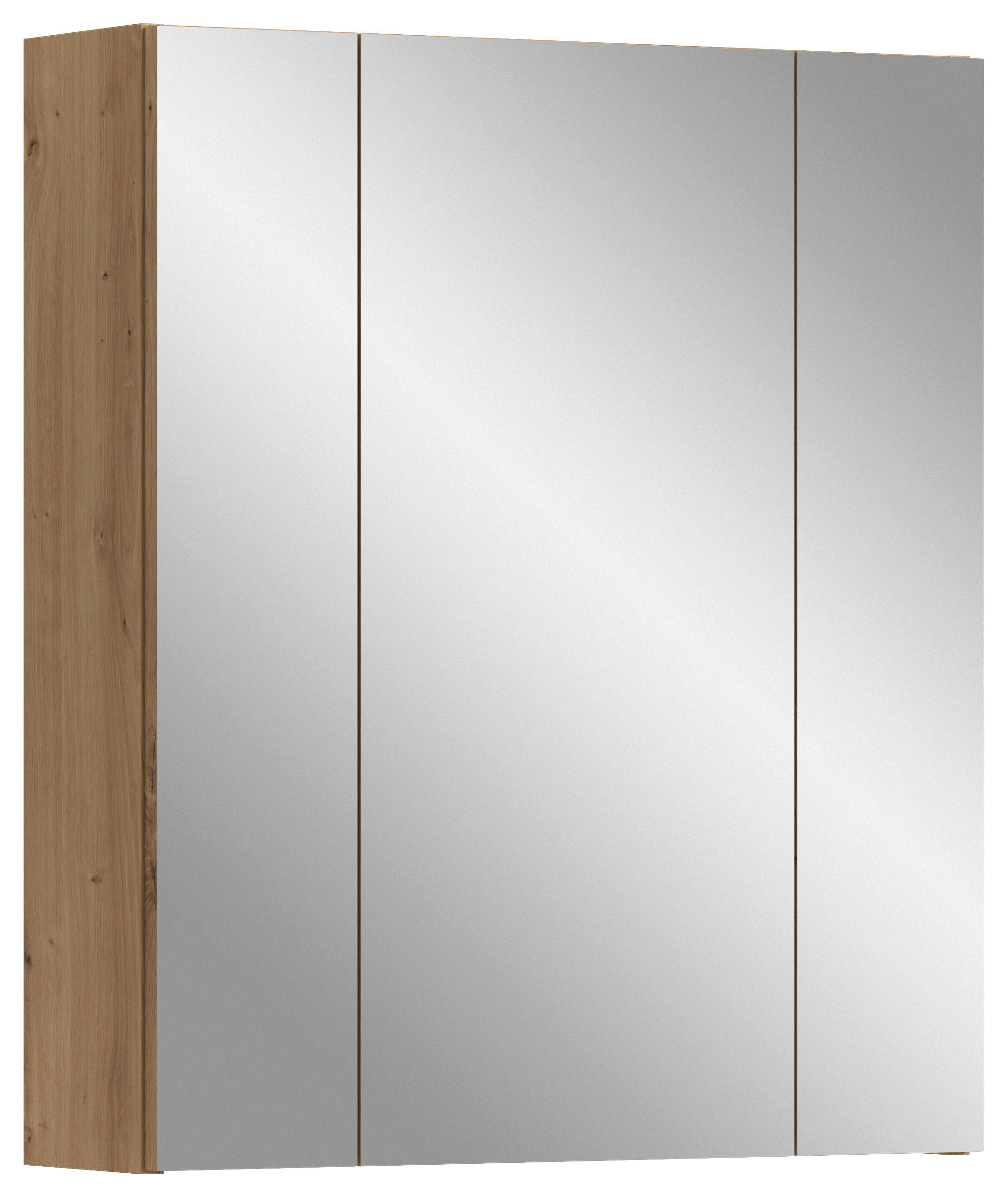 Spiegelschrank Ice Artisan Oak Nachbildung B/H/T: ca. 60x70x18 cm Ice - (60,00/70,00/18,00cm) - xonox.home