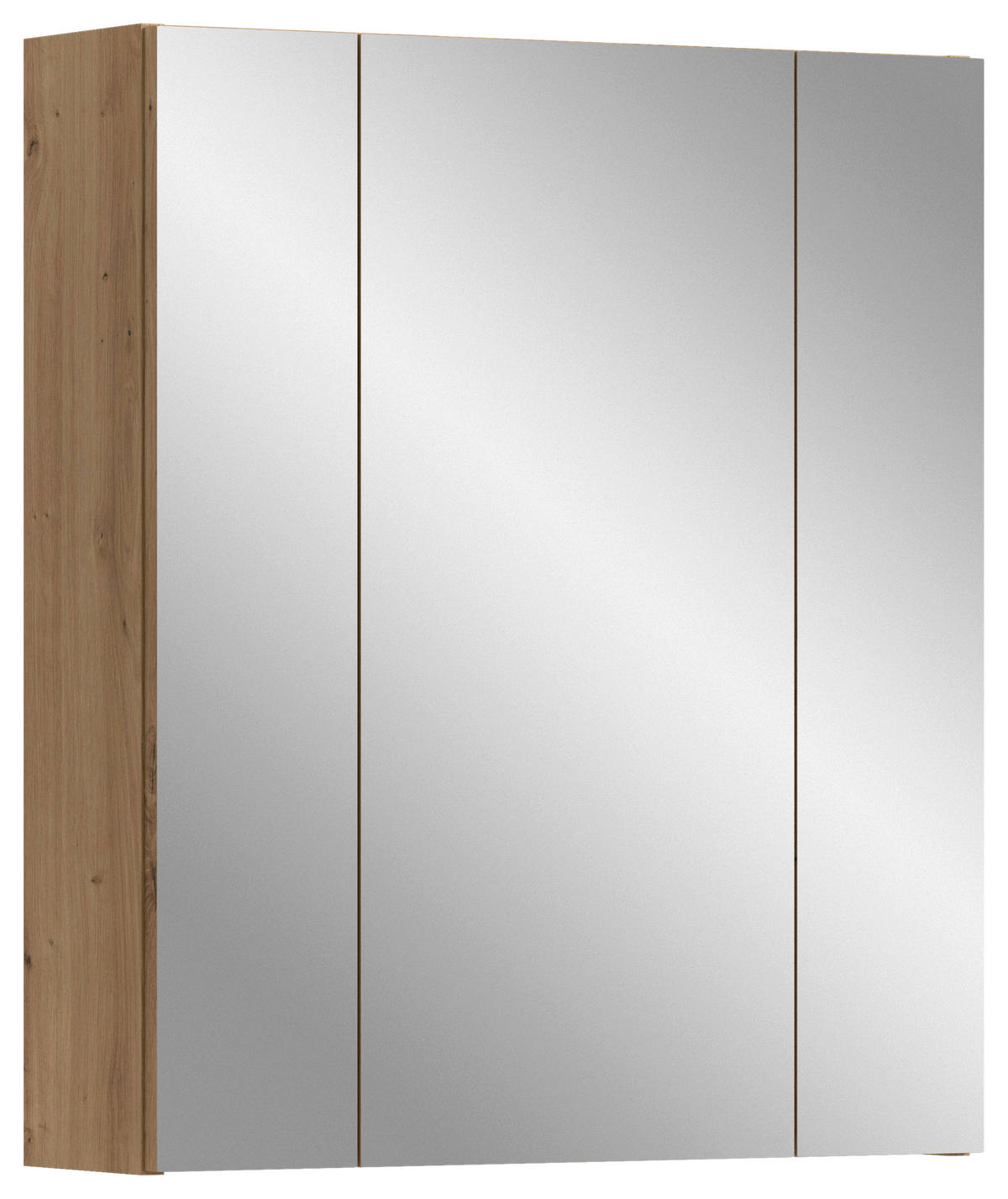 Spiegelschrank Ice Artisan Oak Nachbildung B/H/T: ca. 60x70x18 cm Ice - (60,00/70,00/18,00cm) - xonox.home