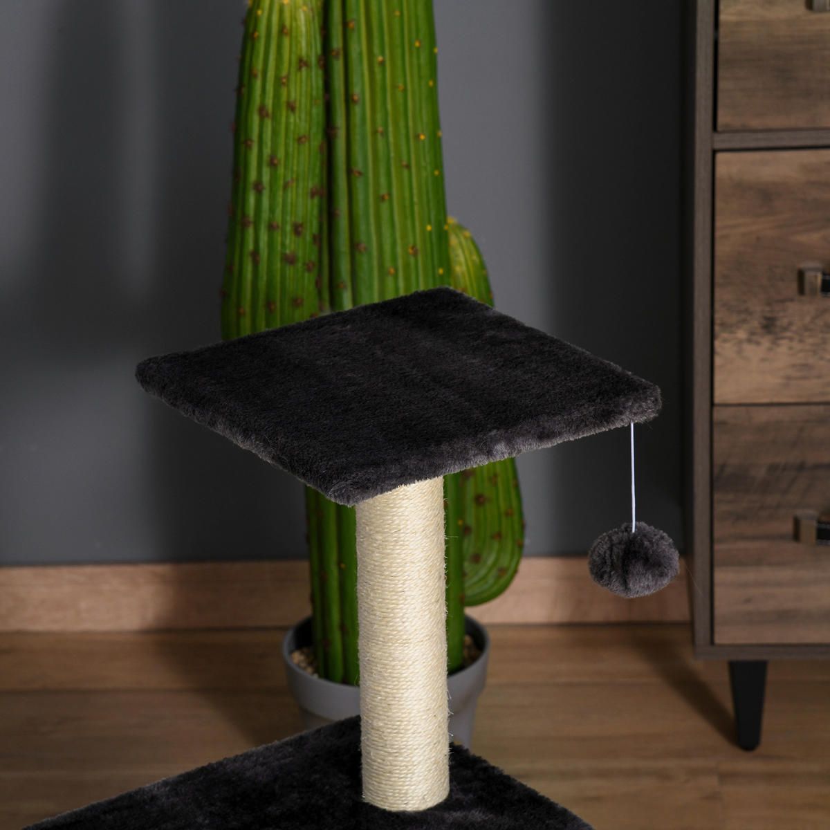 PawHut Kratzbaum grau Edelstahl B/H/L: ca. 35x40x72 cm Kratzbaum - grau (72,00/35,00/40,00cm) - PawHut