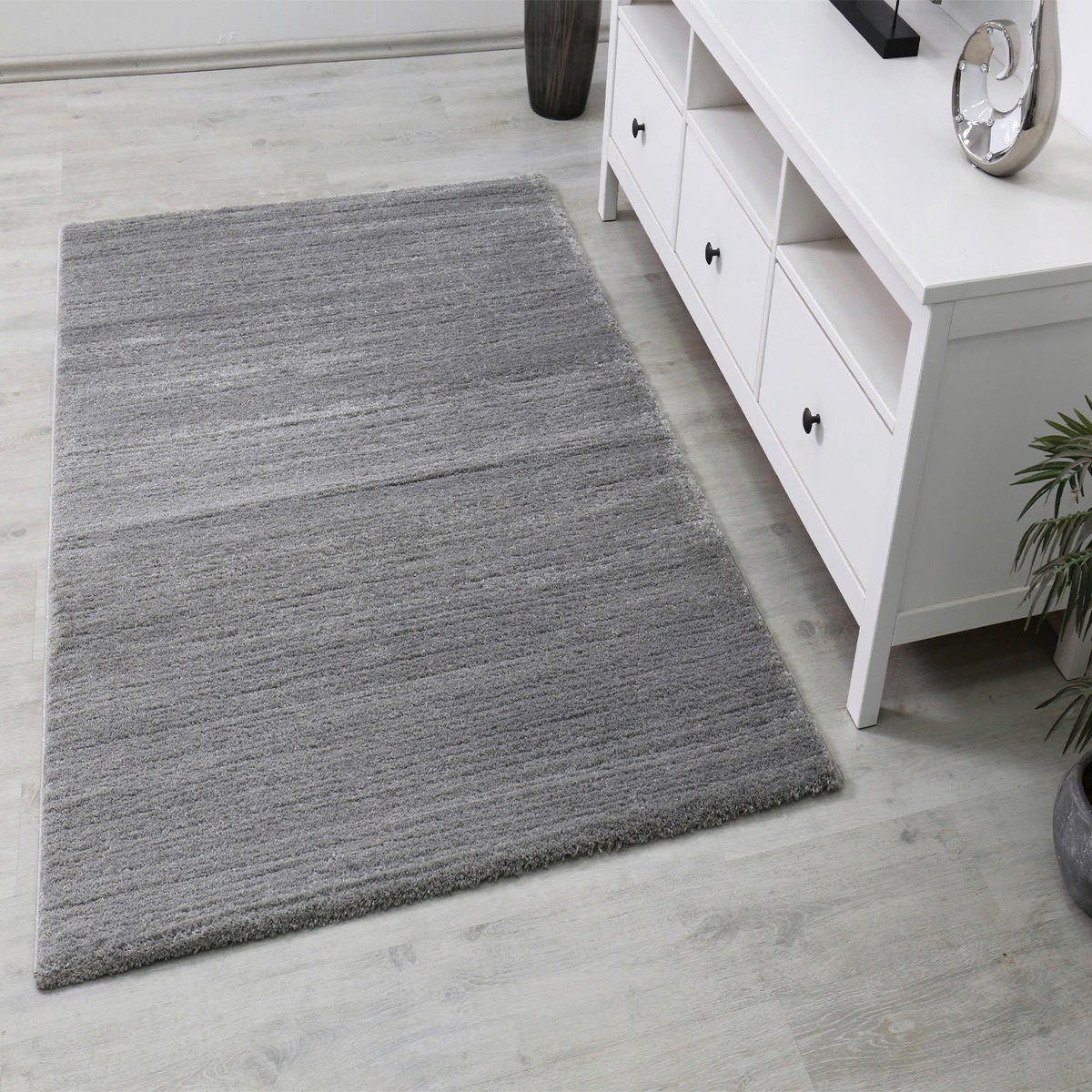 Hochflorteppich Monza grau B/L: ca. 120x170 cm Monza - grau (120,00/170,00cm)