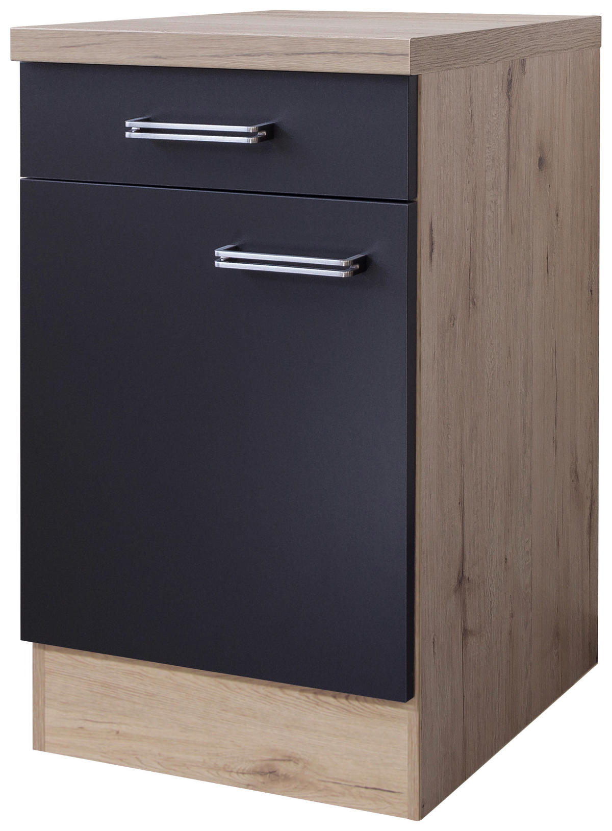 Unterschrank Elva anthrazit B/H/T: ca. 50x86x60 cm Elva - Eiche/anthrazit (50,00/86,00/60,00cm) - Flex-Well