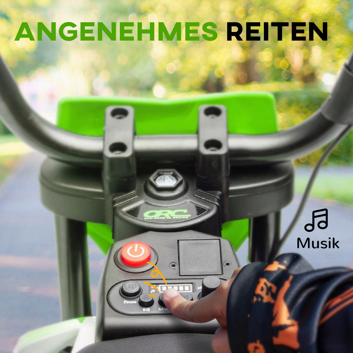 AIYAPLAY Kinder-Elektromotorrad grün B/H/L: ca. 56x70x107 cm Kinder-Elektromotorrad - grün (107,00/56,00/70,00cm) - AIYAPLAY
