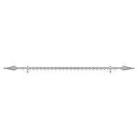 LICHTBLICK Gardinenstange Pyramide Edelstahloptik Metall D: ca. 1,6 cm ausziehbar von ca. 130 bis 240 cm 1.0 Läufe Pyramide - Edelstahloptik (1,60cm) - LICHTBLICK