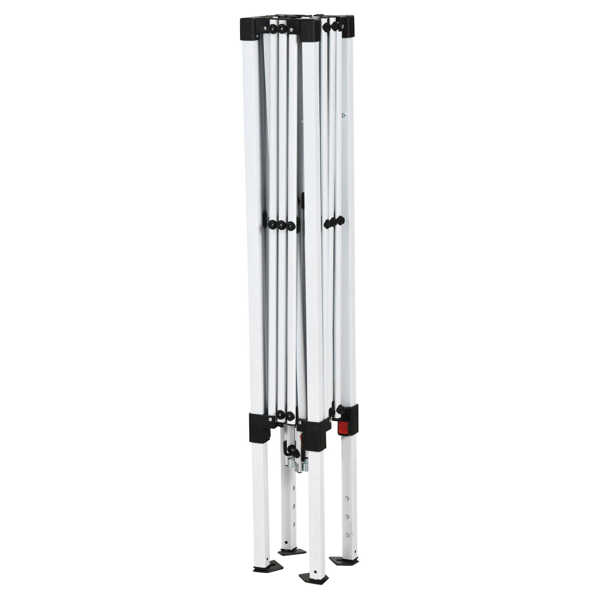 Outsunny Pavillon weiß Edelstahl B/H/L:...