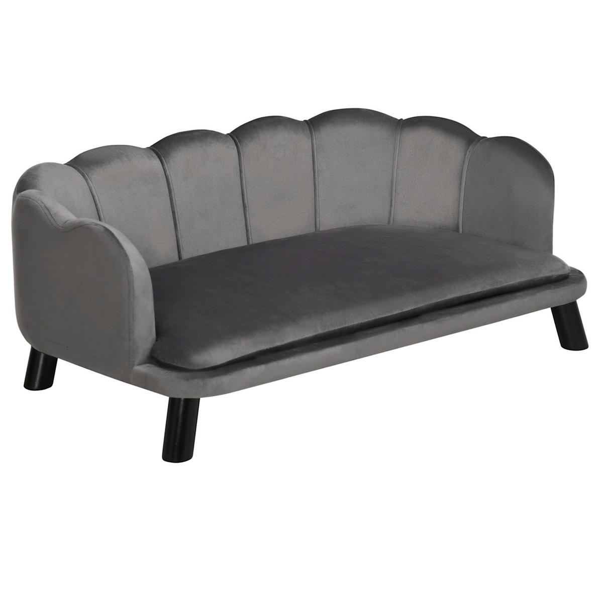 PawHut Hundesofa grau Schaumstoff B/H/L: ca. 60,5x35,5x98,5 cm Hundesofa - grau (98,50/60,50/35,50cm) - PawHut