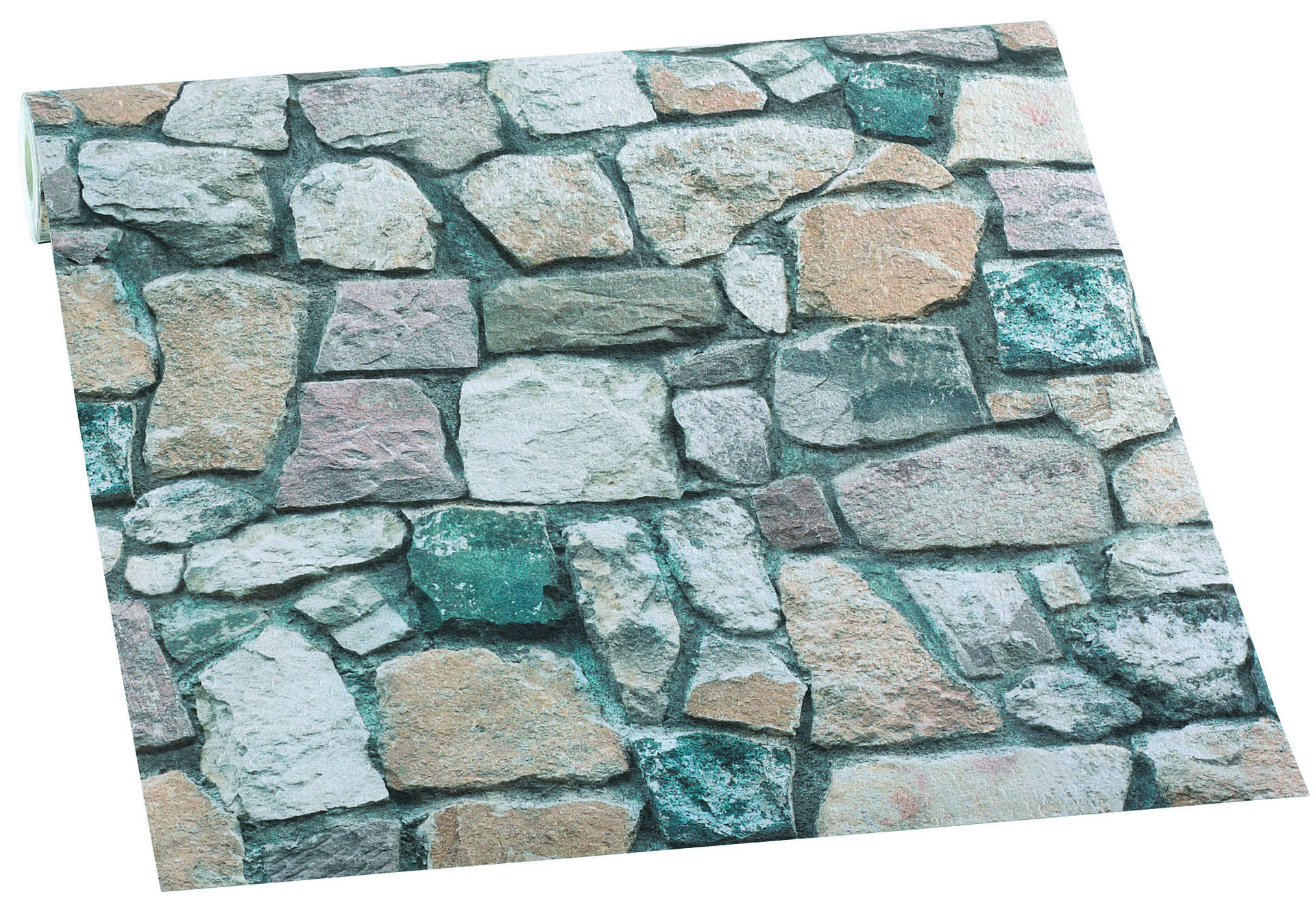 Papiertapete Steinoptik bunt B/L: ca. 53x1005 cm Papiertapete_6924-12 - bunt (53,00/1005,00cm)