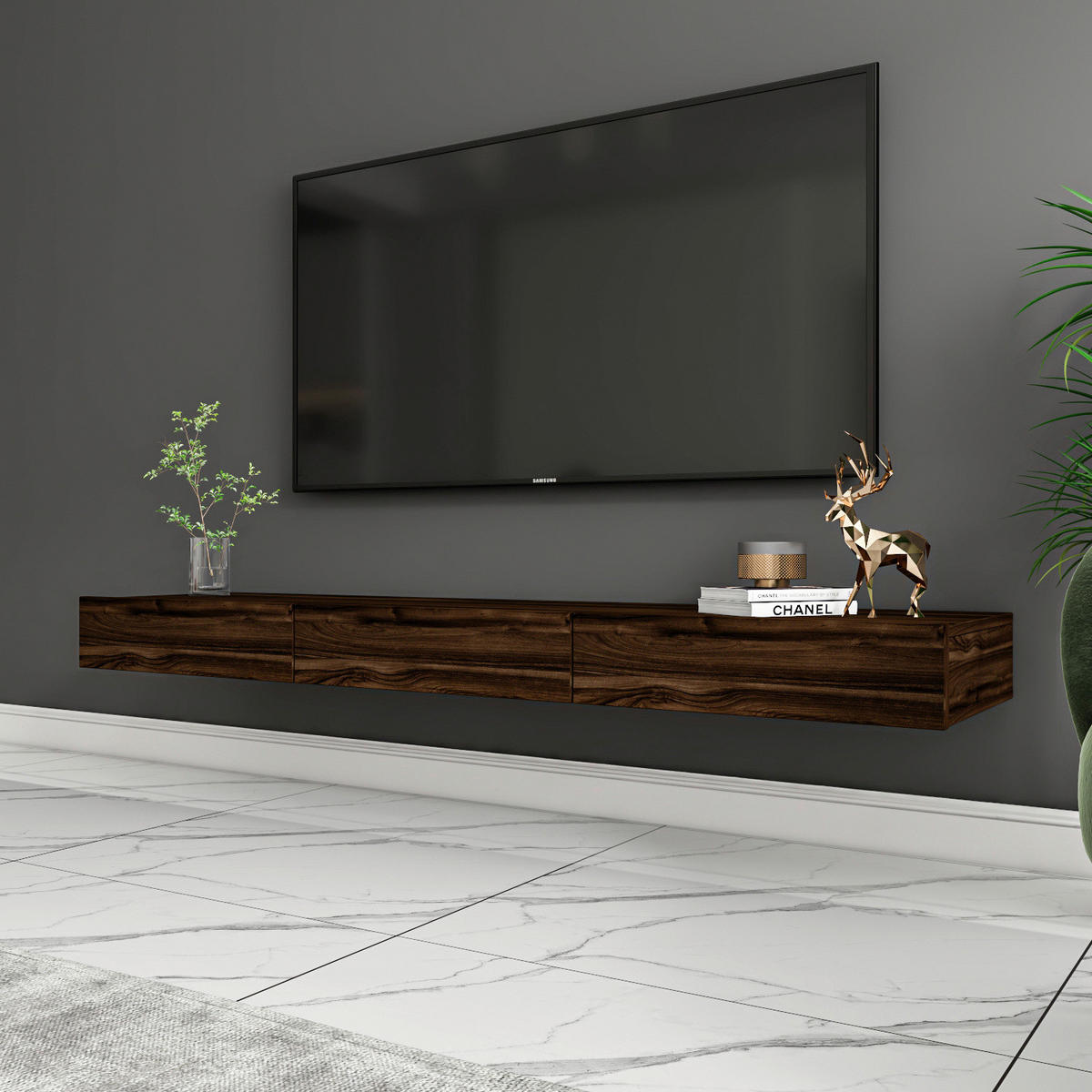 TV-Lowboard Avalon braun B/H/T: ca. 140x16,6x31,8 cm Avalon - braun (140,00/16,60/31,80cm) - moebel17