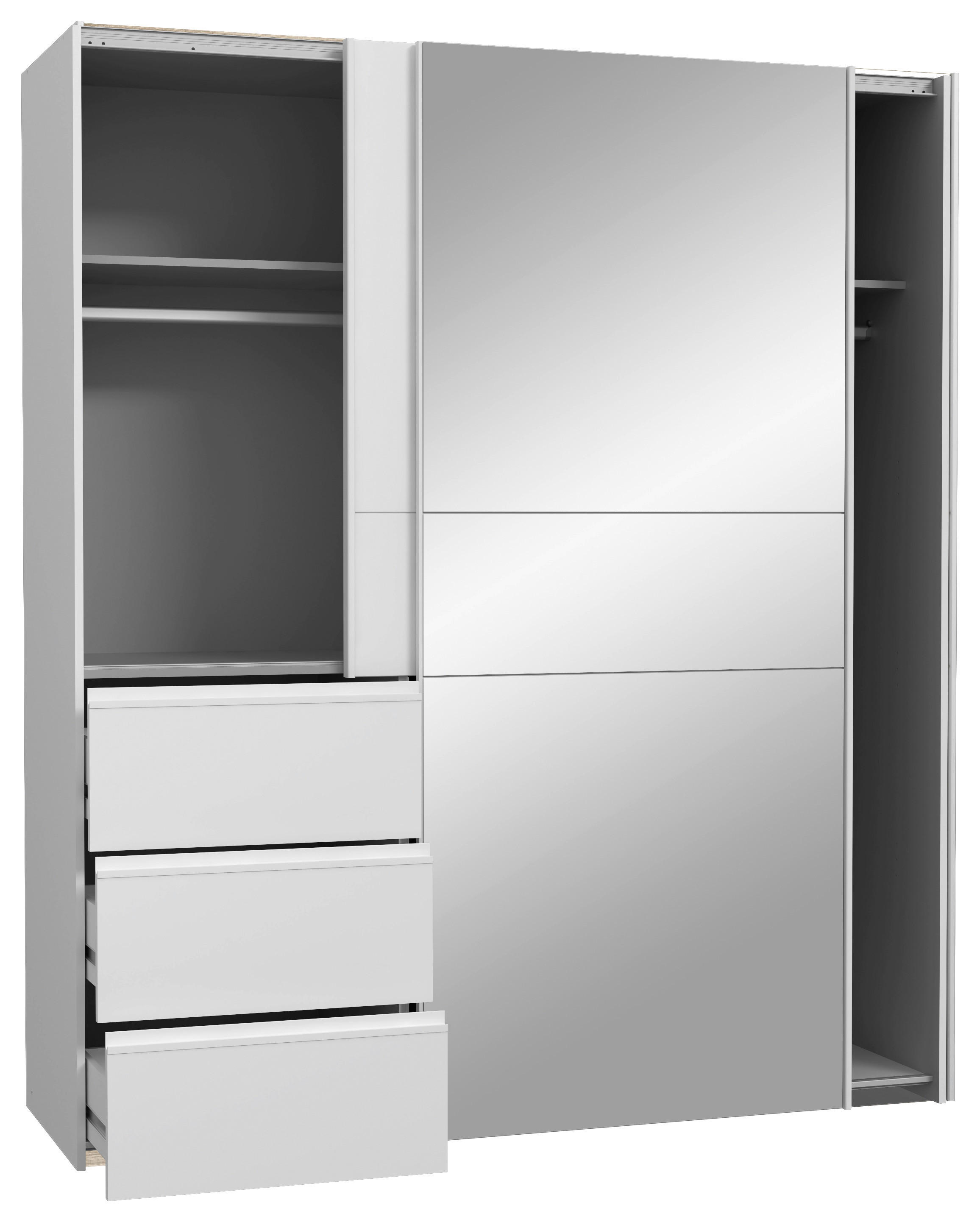 Schwebetürenschrank weiß B/H/T: ca. 170,3x200,5x61,2 cm Winn_2_Schwebetürenschrank - weiß (170,30/200,50/61,20cm)