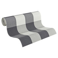 A.S.Creation Vliestapete Black & White Rauten grau B/L: ca. 53x1005 cm Black & White - grau (53,00/1005,00cm) - A.S.Creation