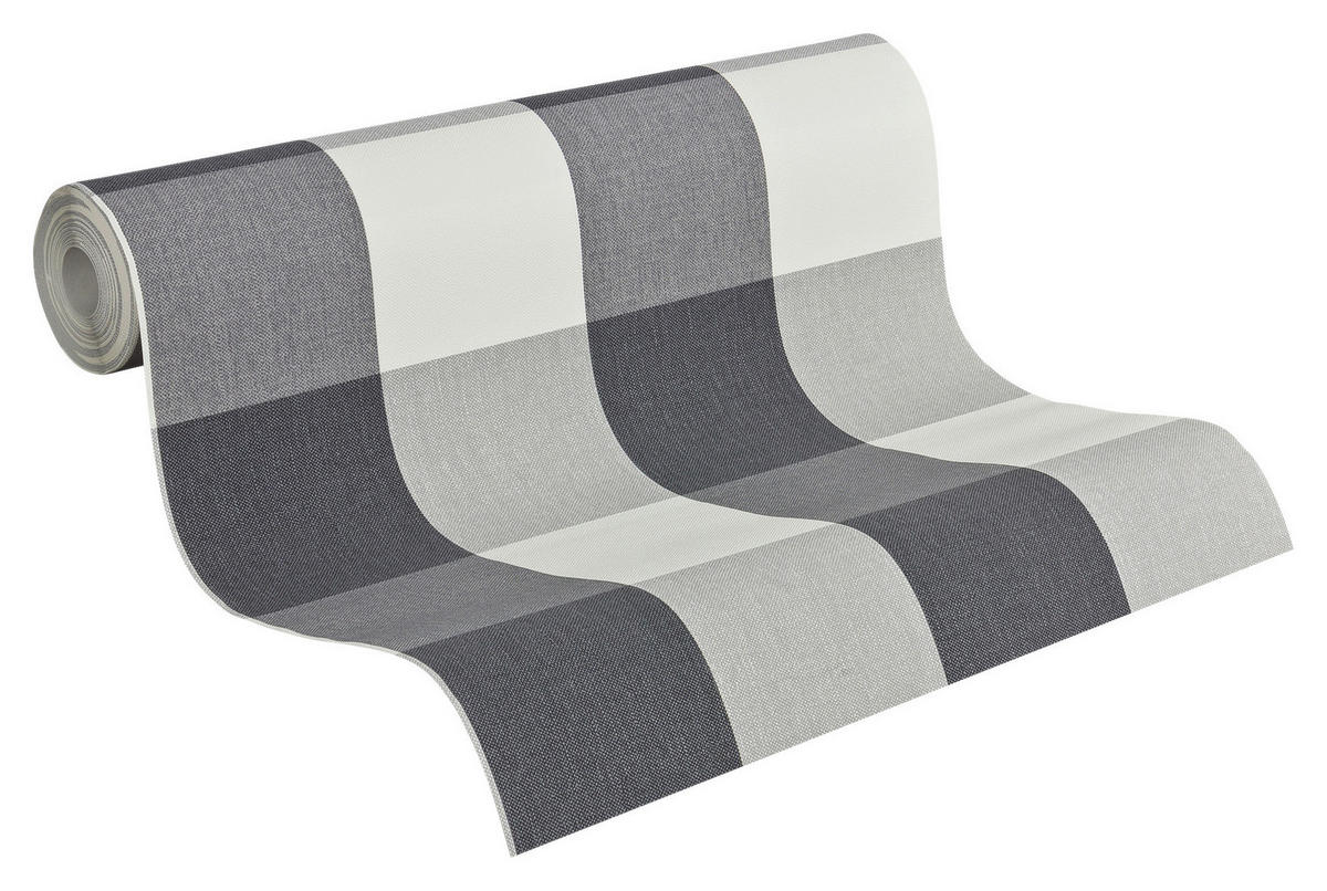 A.S.Creation Vliestapete Black & White Rauten grau B/L: ca. 53x1005 cm Black & White - grau (53,00/1005,00cm) - A.S.Creation