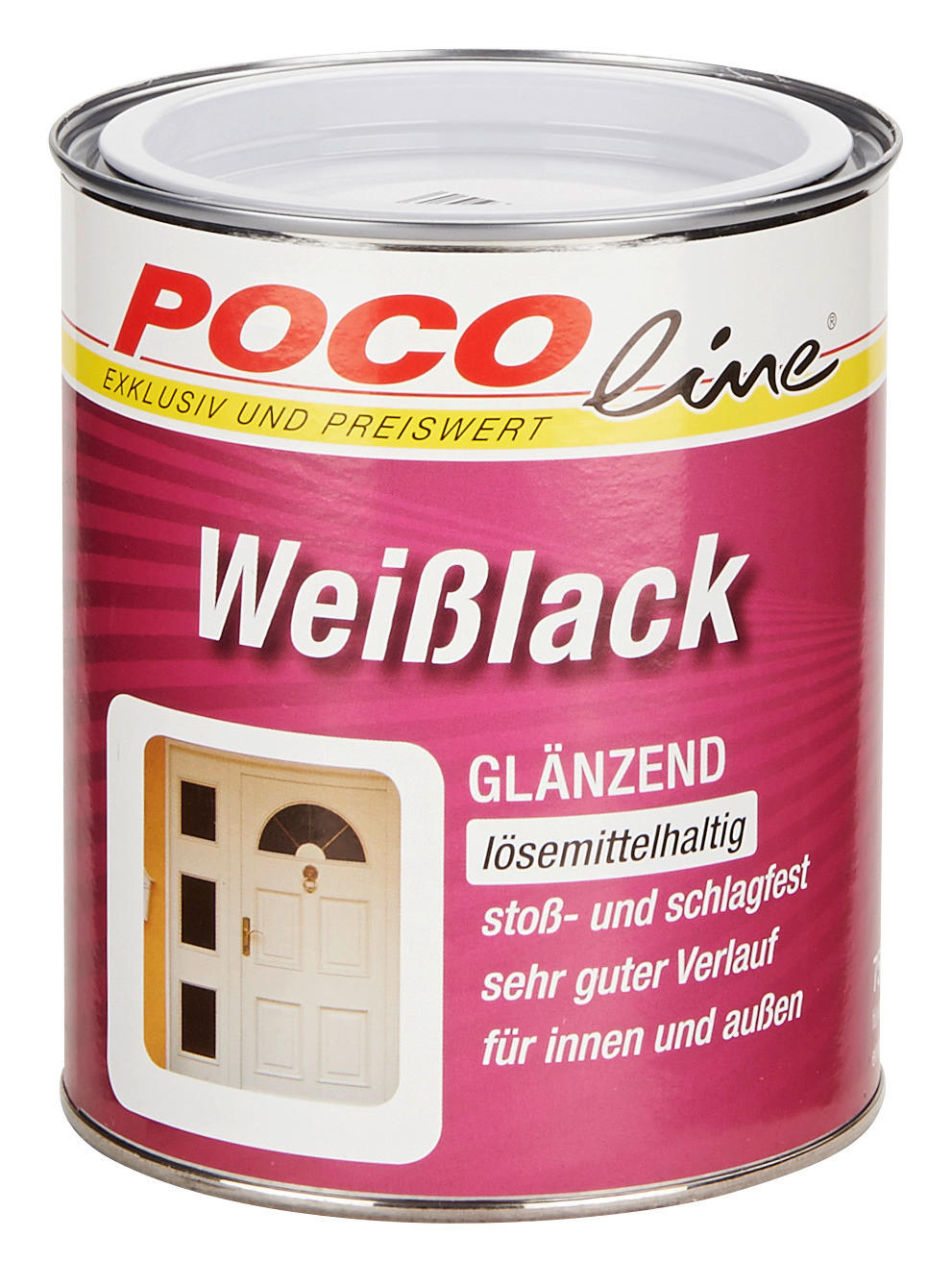 Weißlack weiß glänzend ca. 0,75 l Weißlack 750ml (LH) - weiß (750ml)