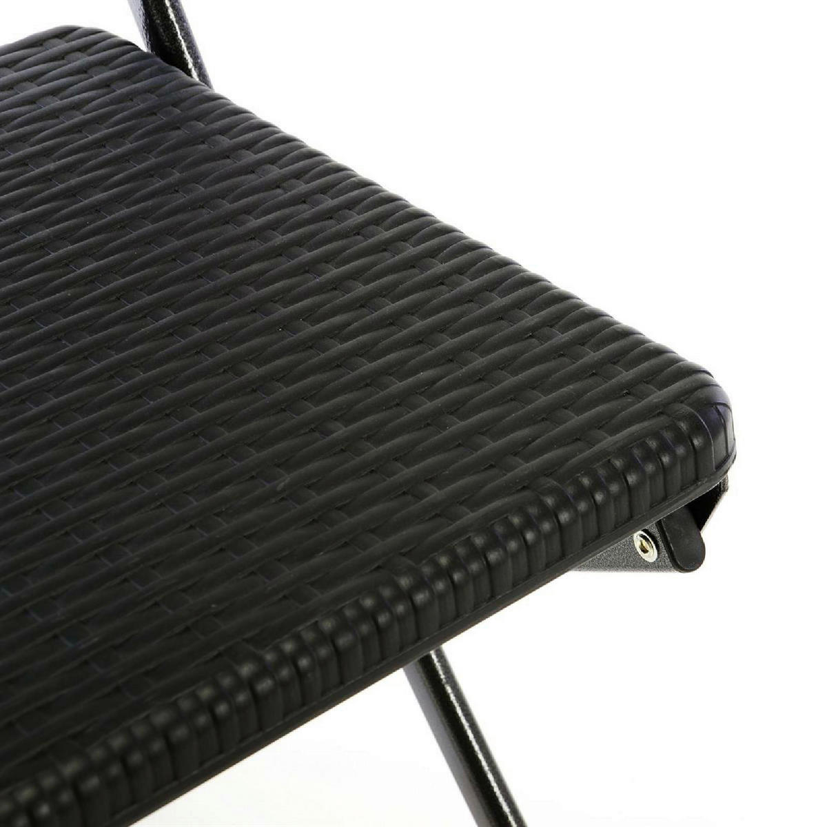 VCM Klappstuhl-Set schwarz Polyrattan B/H/T: ca. 40x80x38 cm Klappstuhlset - schwarz (40,00/80,00/38,00cm) - VCM