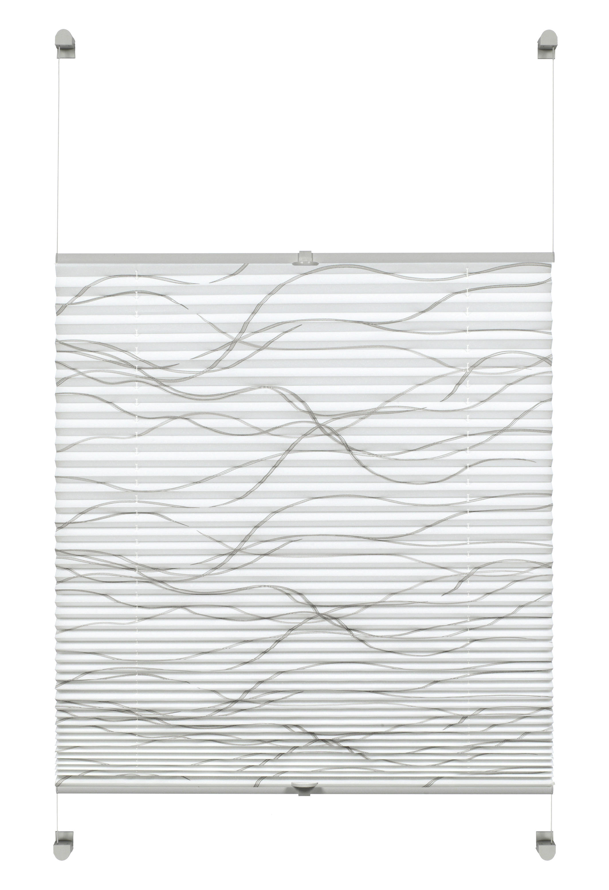 Spannplissee weiß B/L: ca. 60x130 cm Plissee-Welle - weiß (60,00/130,00cm)
